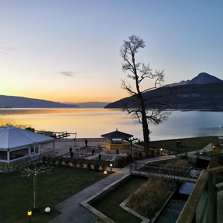 Lac Annecy Plage Privee, Duplex Baie Des Voiles Duingt Exterior foto