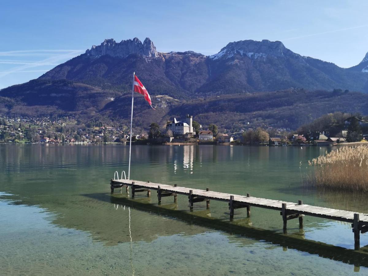 Lac Annecy Plage Privee, Duplex Baie Des Voiles Duingt Exterior foto