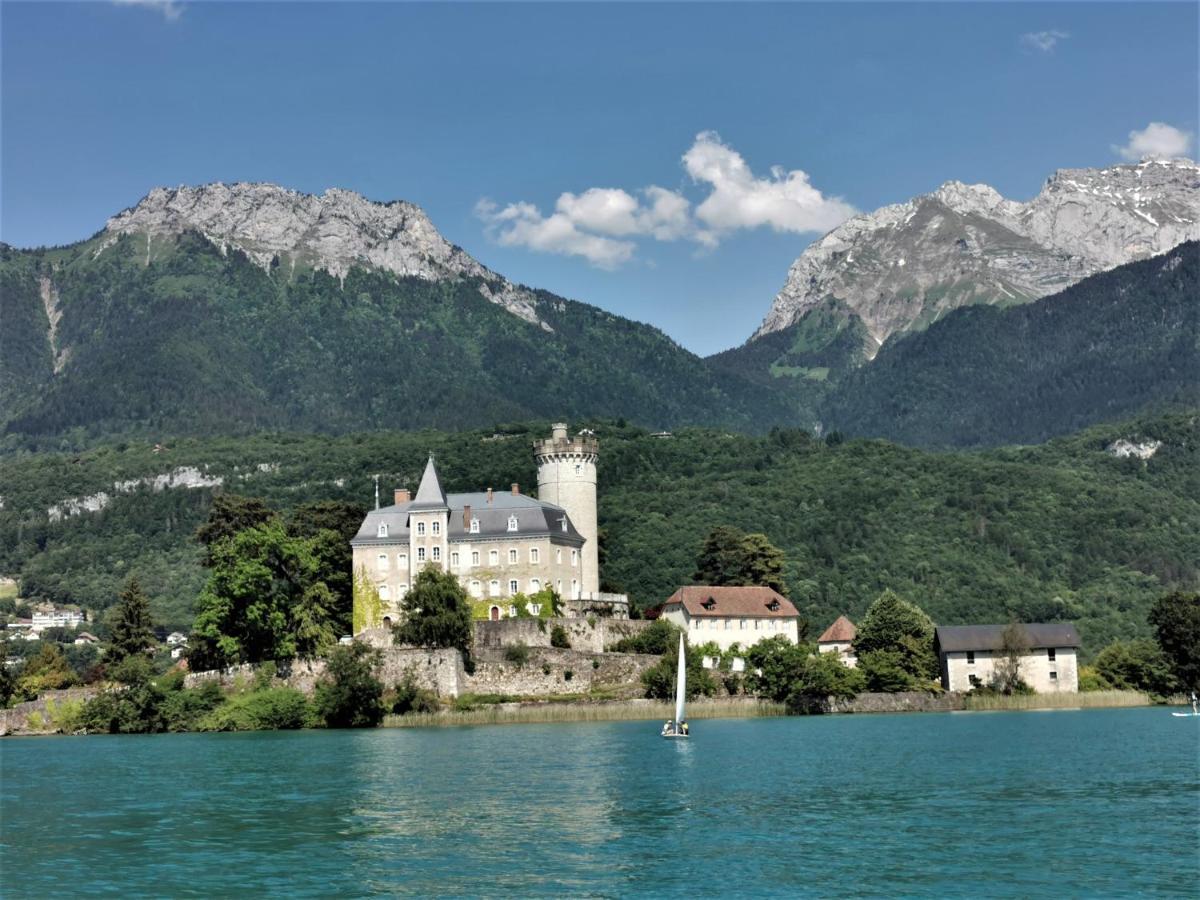 Lac Annecy Plage Privee, Duplex Baie Des Voiles Duingt Exterior foto